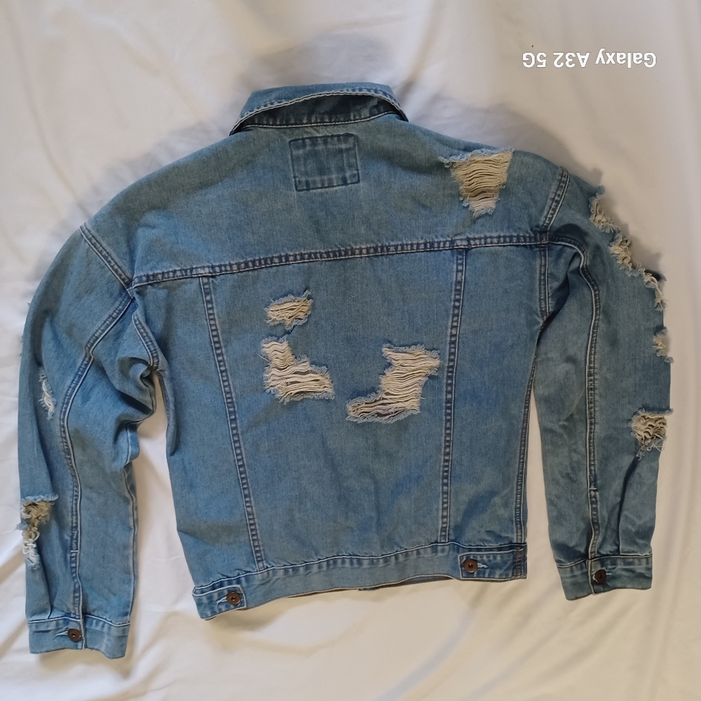 Forever 21 Men's Size XS Blue Denim Jacket Jean - Picture 8 of 11